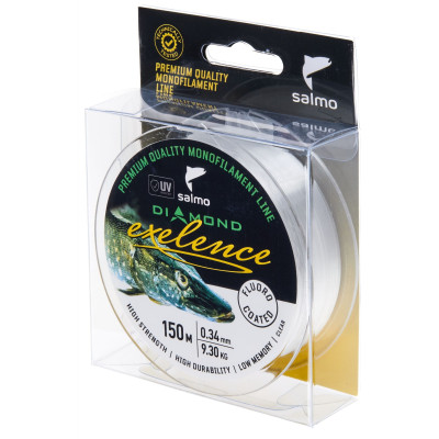 Леска монофильная SALMO DIAMOND EXELENCE FLUORO COATED Clear 150/034